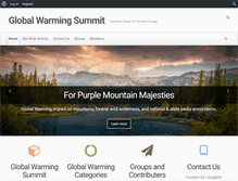 Tablet Screenshot of globalwarmingsummit.com